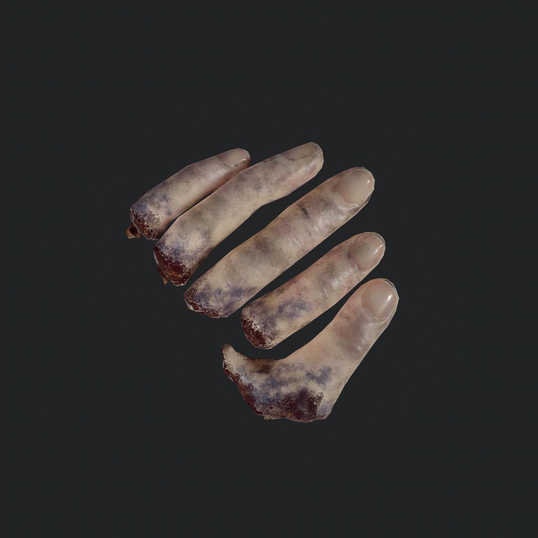 Severed Fingers 3D Model – Low Poly PBR Asset, FBX - View 21