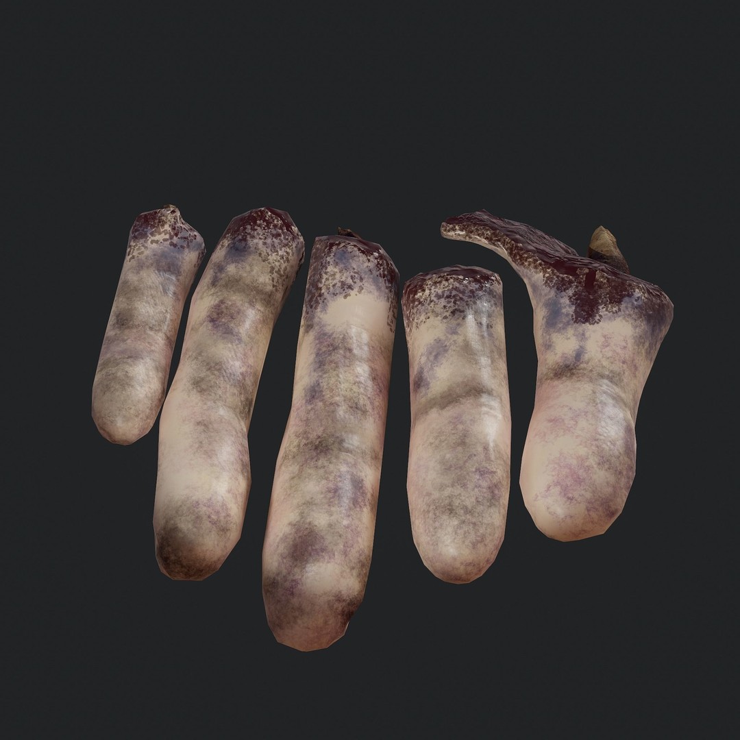 Severed Fingers 3D Model – Low Poly PBR Asset, FBX - View 26