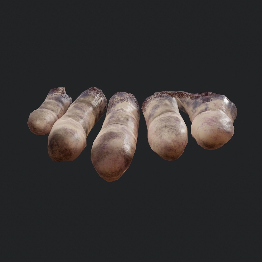 Severed Fingers 3D Model – Low Poly PBR Asset, FBX - View 29