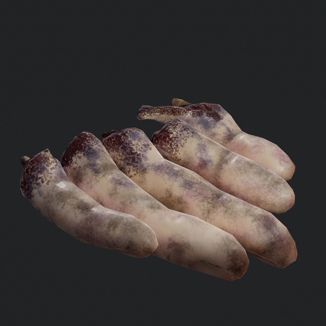 Severed Fingers 3D Model – Low Poly PBR Asset, FBX - View 3