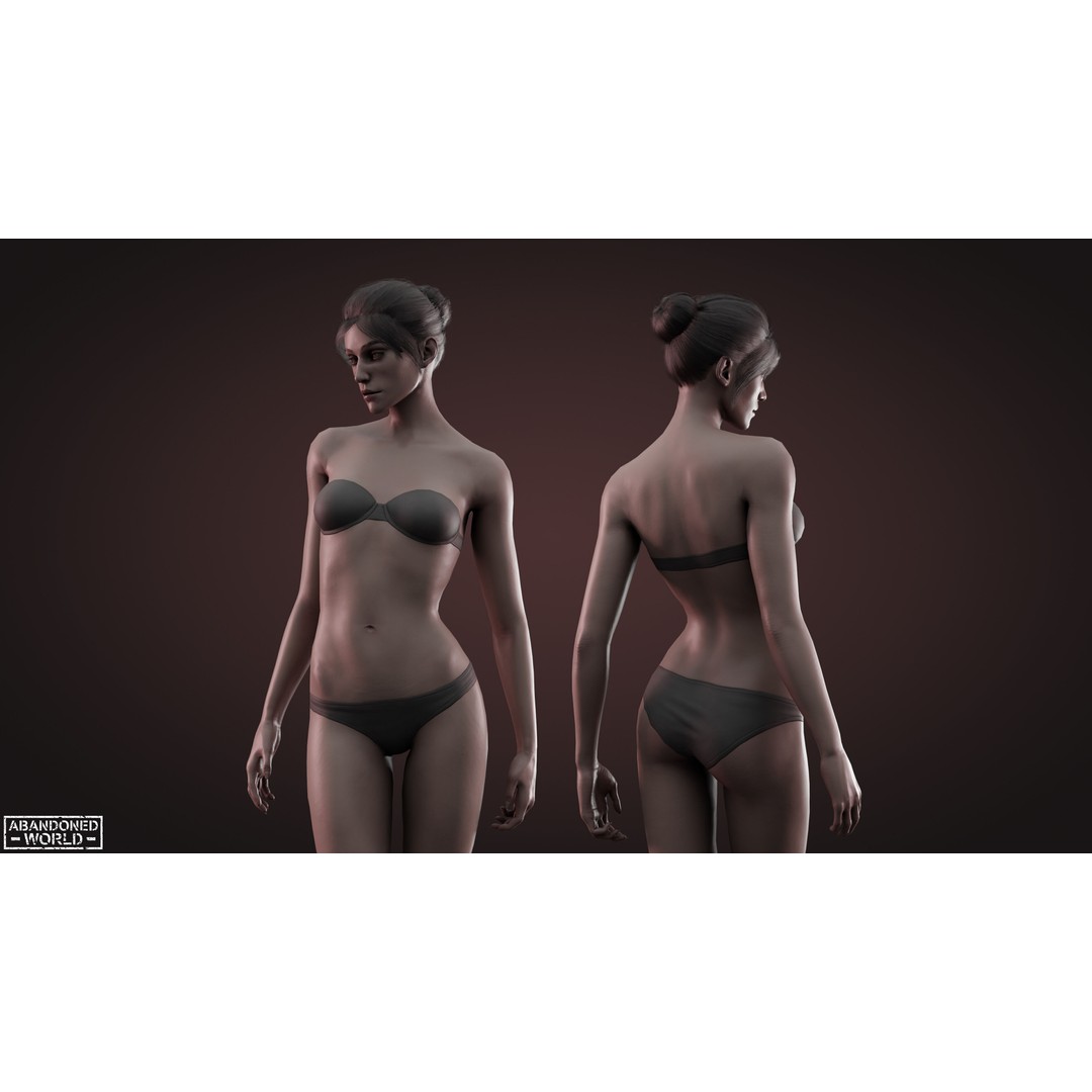 Base Humans 3D Model – Low Poly Game Ready Characters, FBX, Blender - View 11