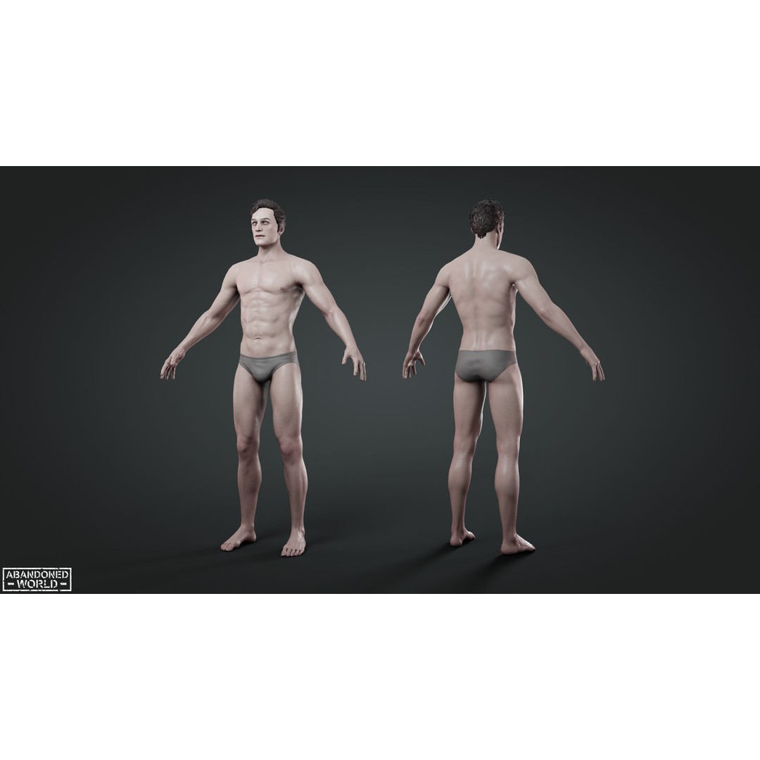Base Humans 3D Model – Low Poly Game Ready Characters, FBX, Blender - View 12