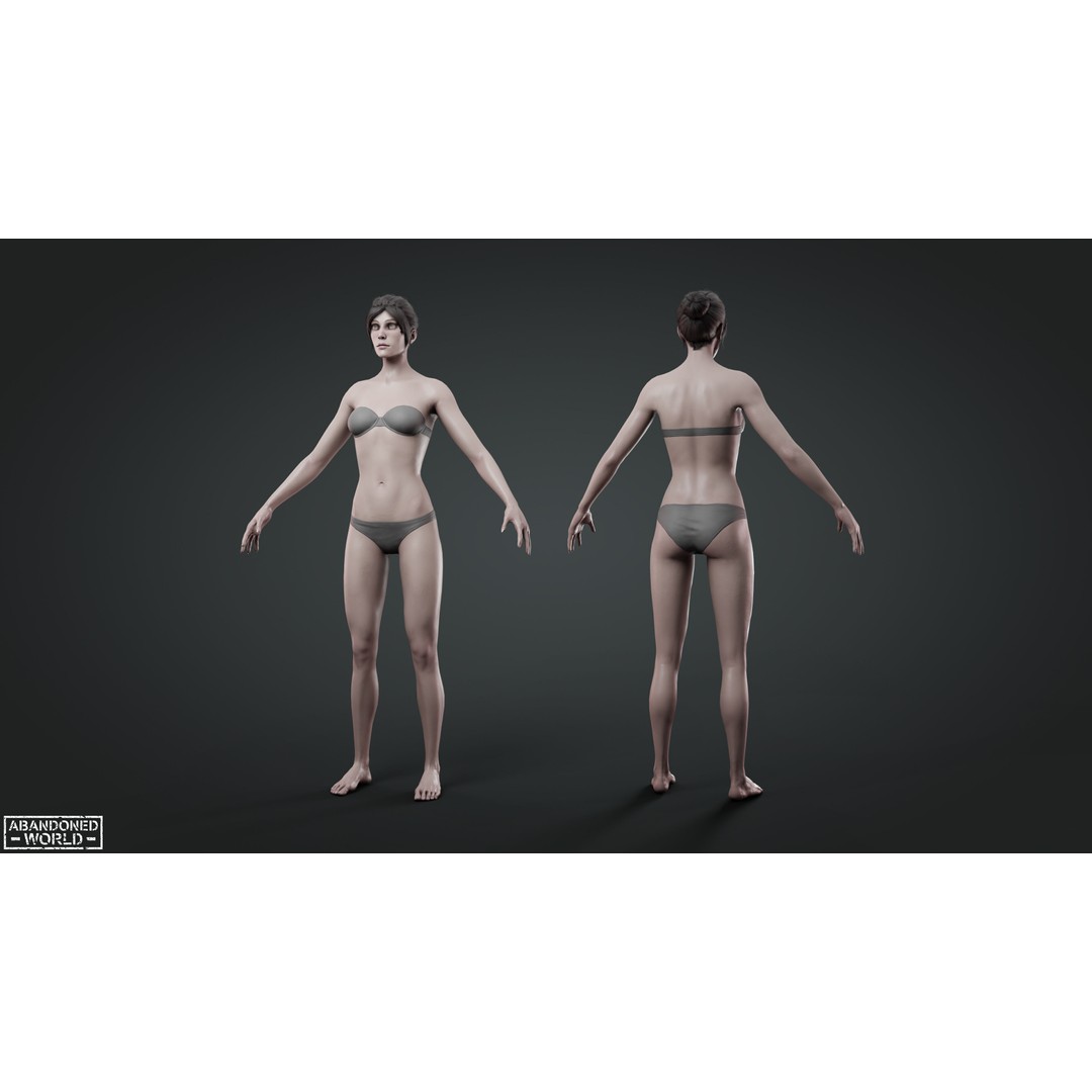 Base Humans 3D Model – Low Poly Game Ready Characters, FBX, Blender - View 13