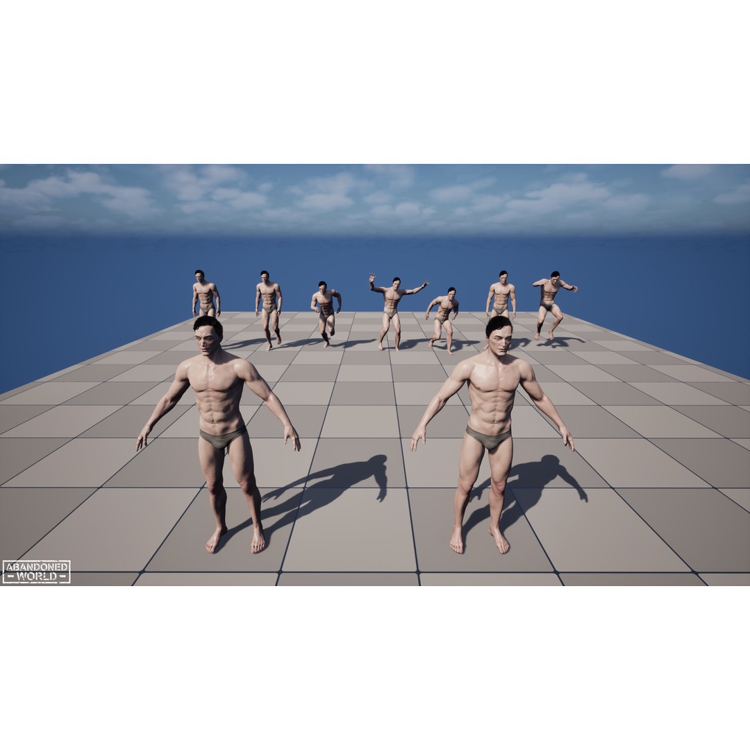 Base Humans 3D Model – Low Poly Game Ready Characters, FBX, Blender - View 16