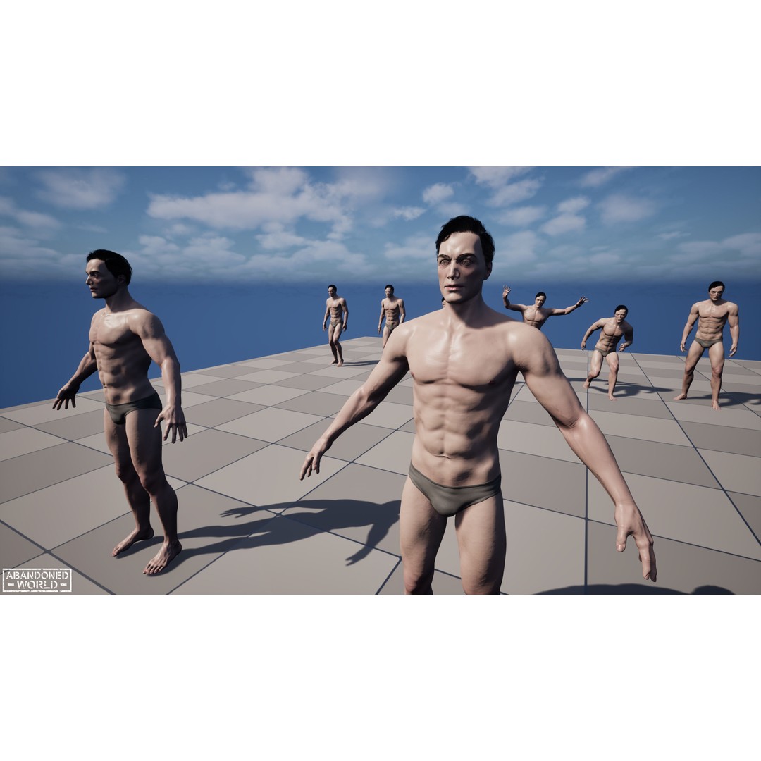Base Humans 3D Model – Low Poly Game Ready Characters, FBX, Blender - View 18