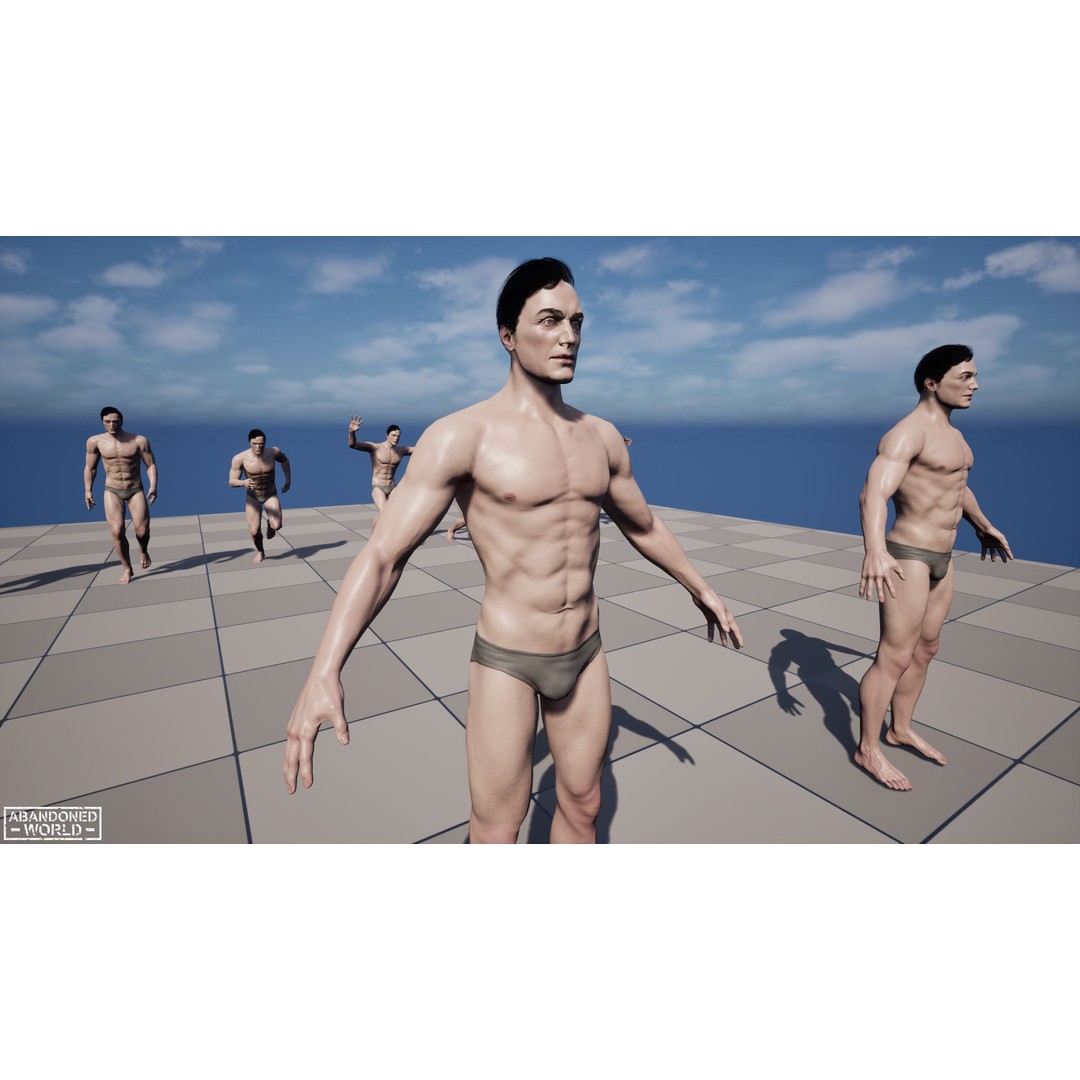 Base Humans 3D Model – Low Poly Game Ready Characters, FBX, Blender - View 20