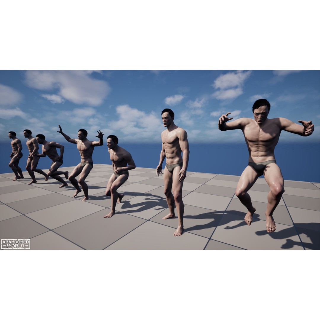 Base Humans 3D Model – Low Poly Game Ready Characters, FBX, Blender - View 24