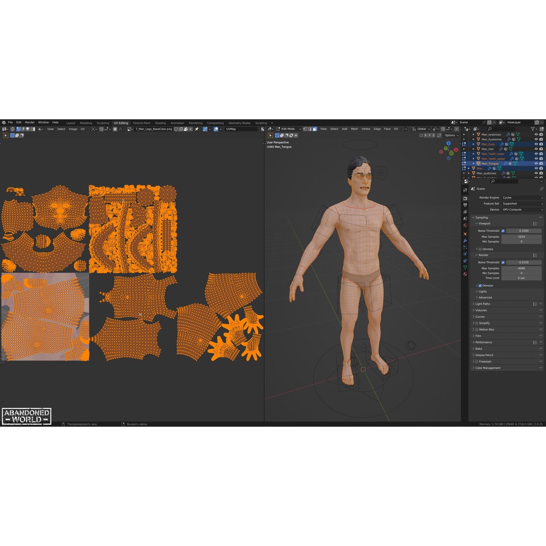 Base Humans 3D Model – Low Poly Game Ready Characters, FBX, Blender - View 29