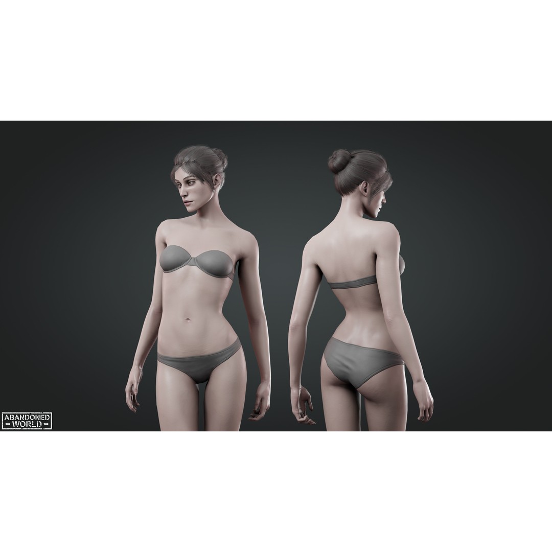 Base Humans 3D Model – Low Poly Game Ready Characters, FBX, Blender - View 9