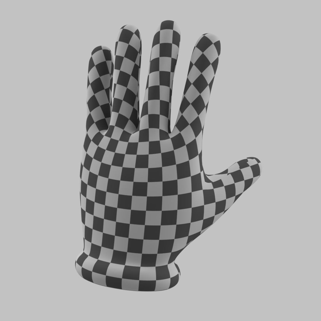 Cartoon Glove Hands 3D Model – Low Poly Character Asset, FBX, OBJ - View 14