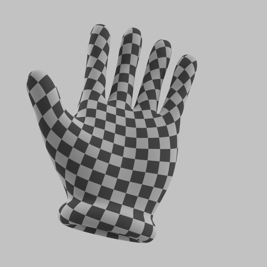 Cartoon Glove Hands 3D Model – Low Poly Character Asset, FBX, OBJ - View 15