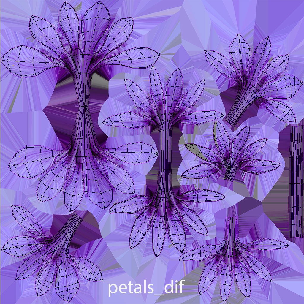 Crocus Plant Parts with Saffron - Low-Poly Game-Ready 3D Model - View 29
