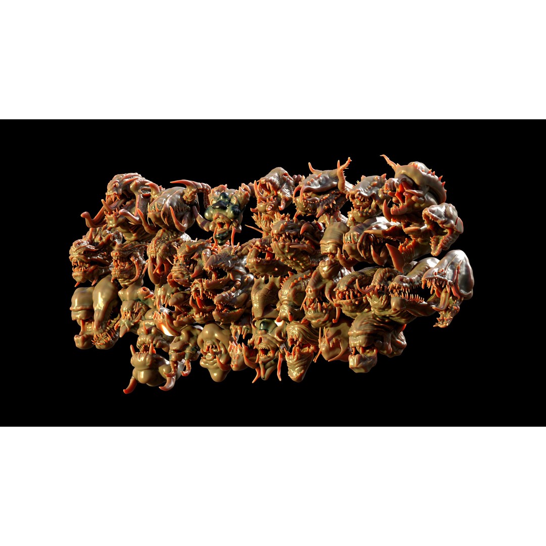 Dragon Head 3D Model – Character Anatomy Collection, FBX, OBJ