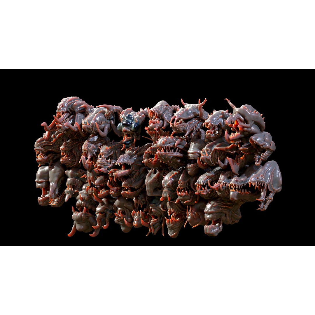 Dragon Head 3D Model – Character Anatomy Collection, FBX, OBJ - View 17