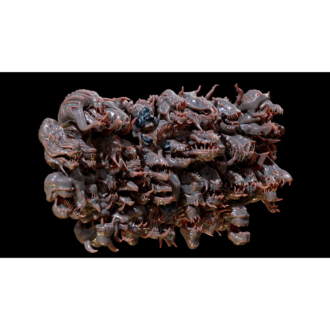 Dragon Head 3D Model – Character Anatomy Collection, FBX, OBJ - View 19