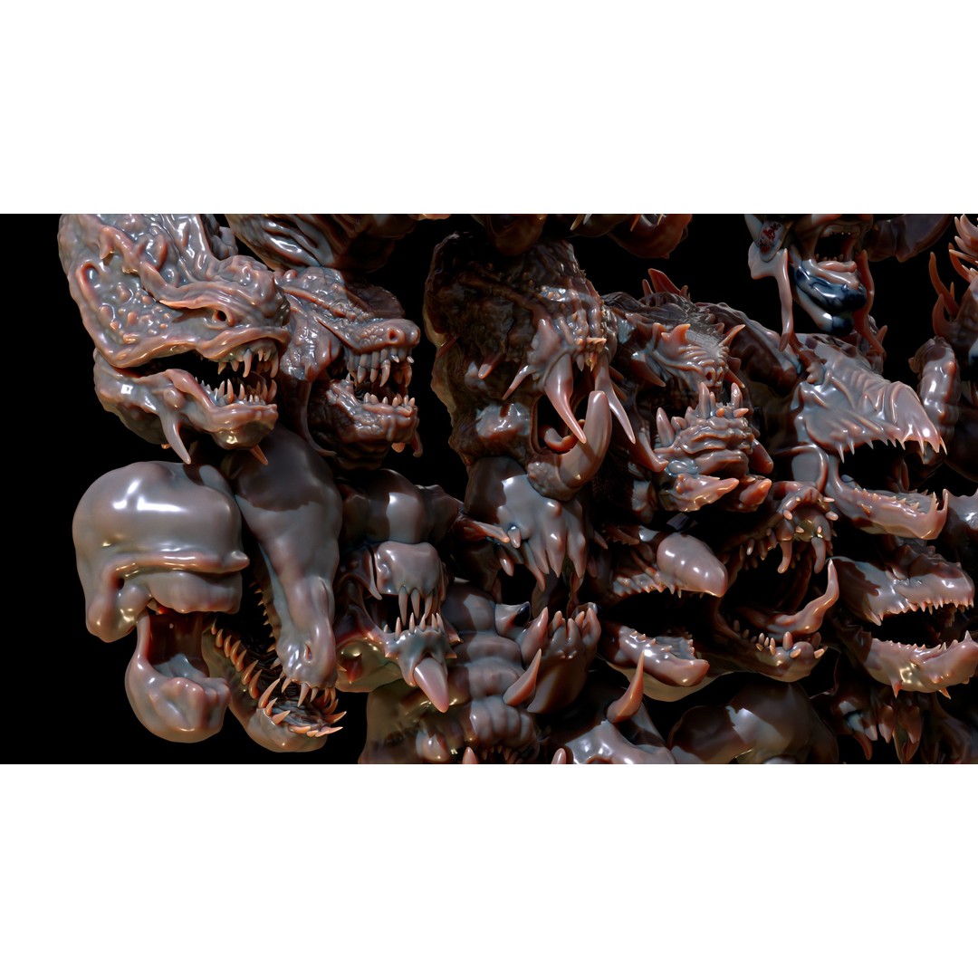 Dragon Head 3D Model – Character Anatomy Collection, FBX, OBJ - View 20