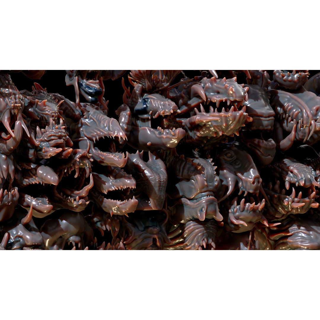 Dragon Head 3D Model – Character Anatomy Collection, FBX, OBJ - View 21
