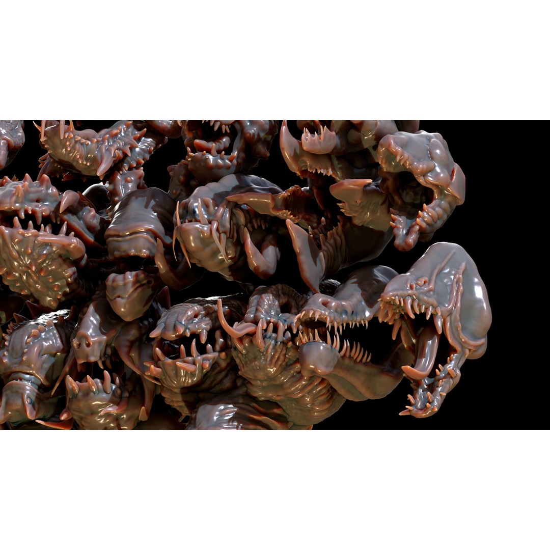 Dragon Head 3D Model – Character Anatomy Collection, FBX, OBJ - View 23
