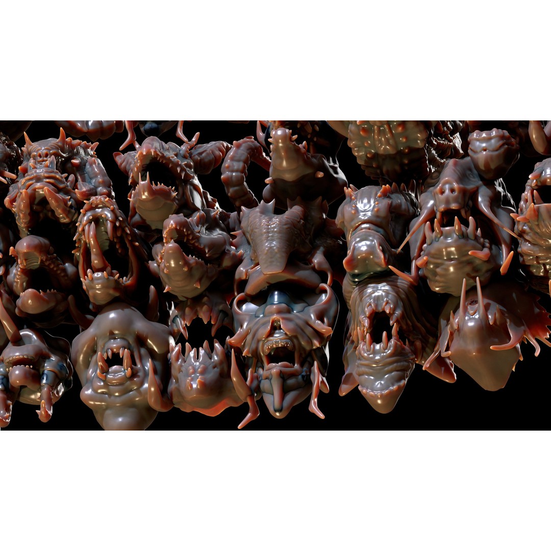 Dragon Head 3D Model – Character Anatomy Collection, FBX, OBJ - View 24