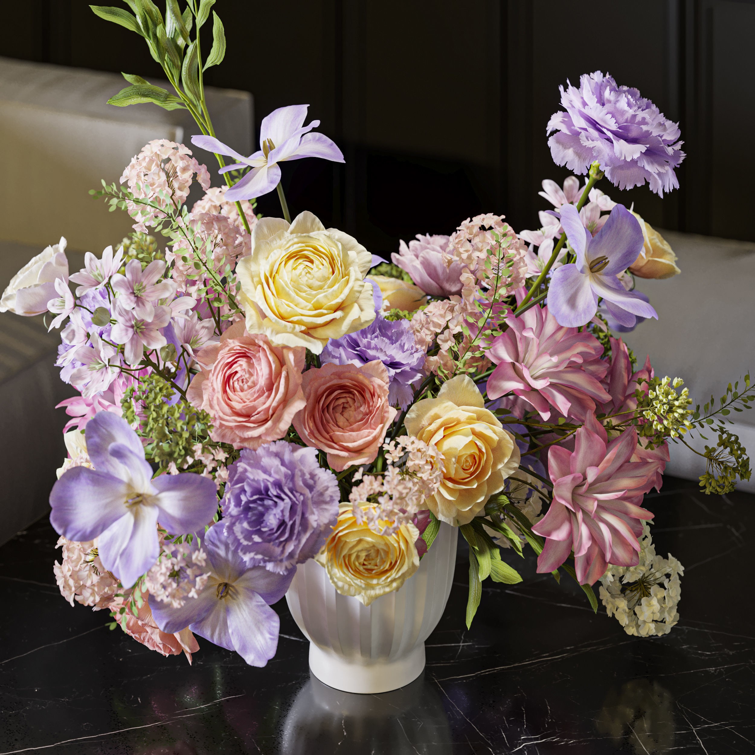 Flower Set 061 - Game-Ready 3D Model - View 3