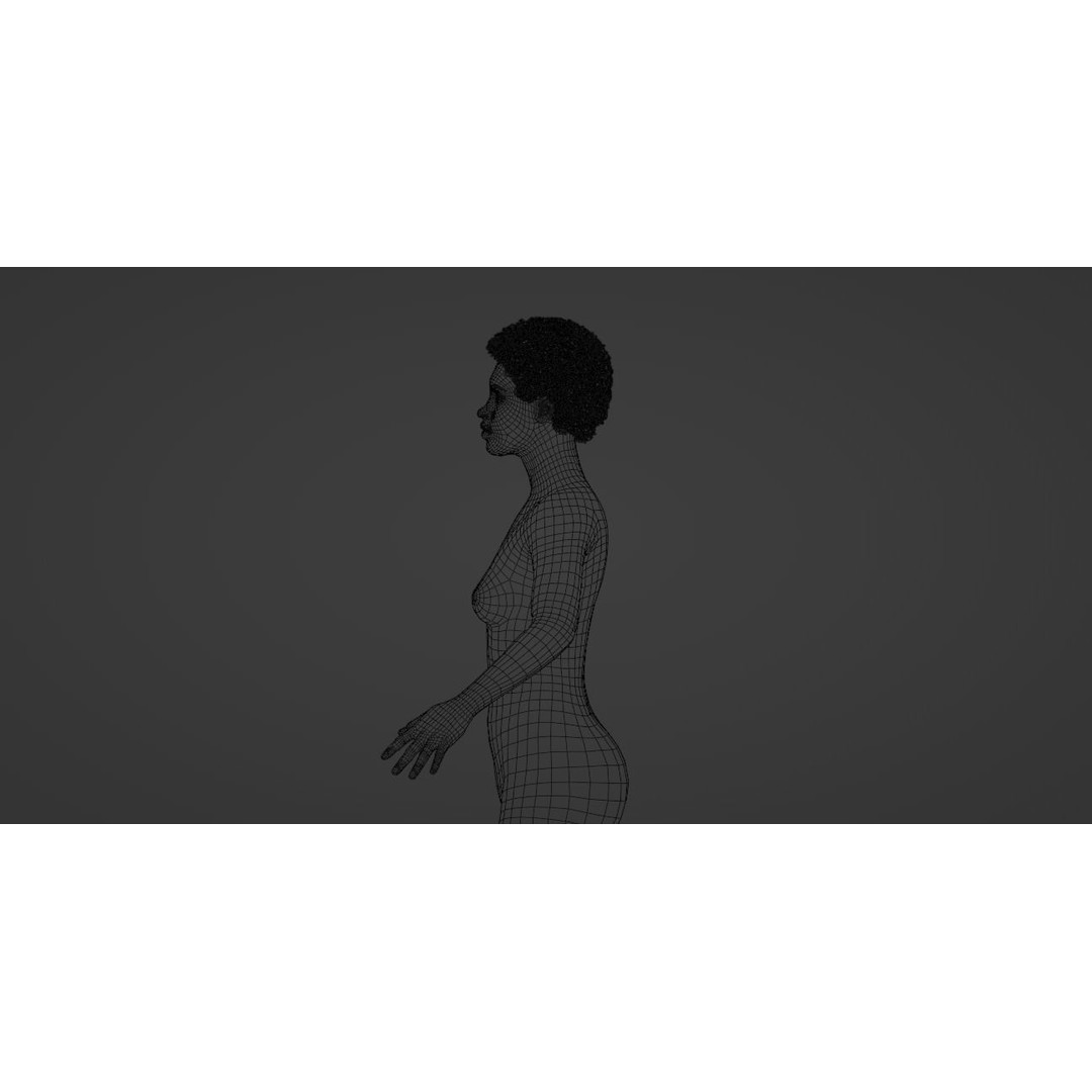 Black Afro 3D Model – Hair Asset with Particle System, Blender - View 15