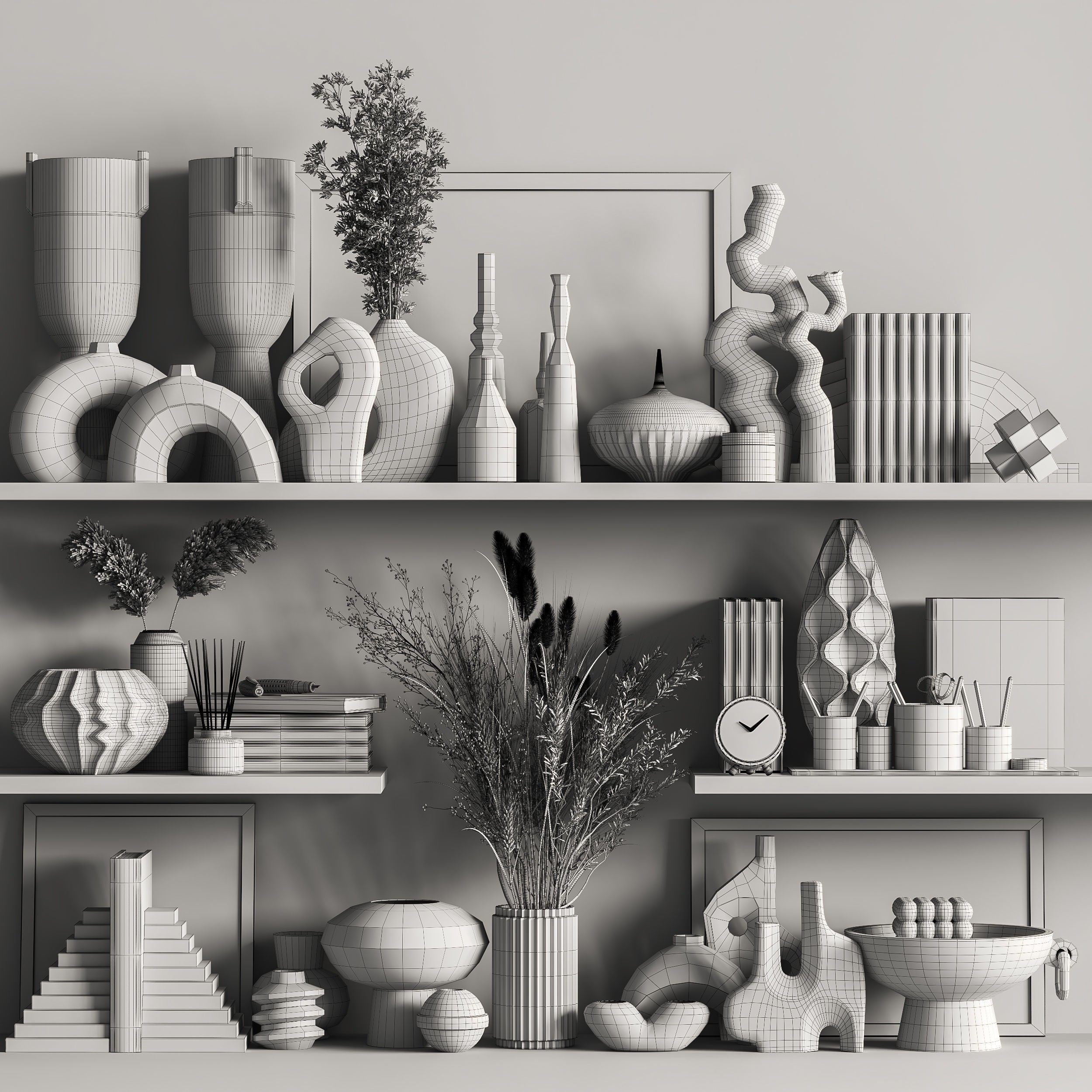 Decorative Set 12 - PBR Game-Ready 3D Model