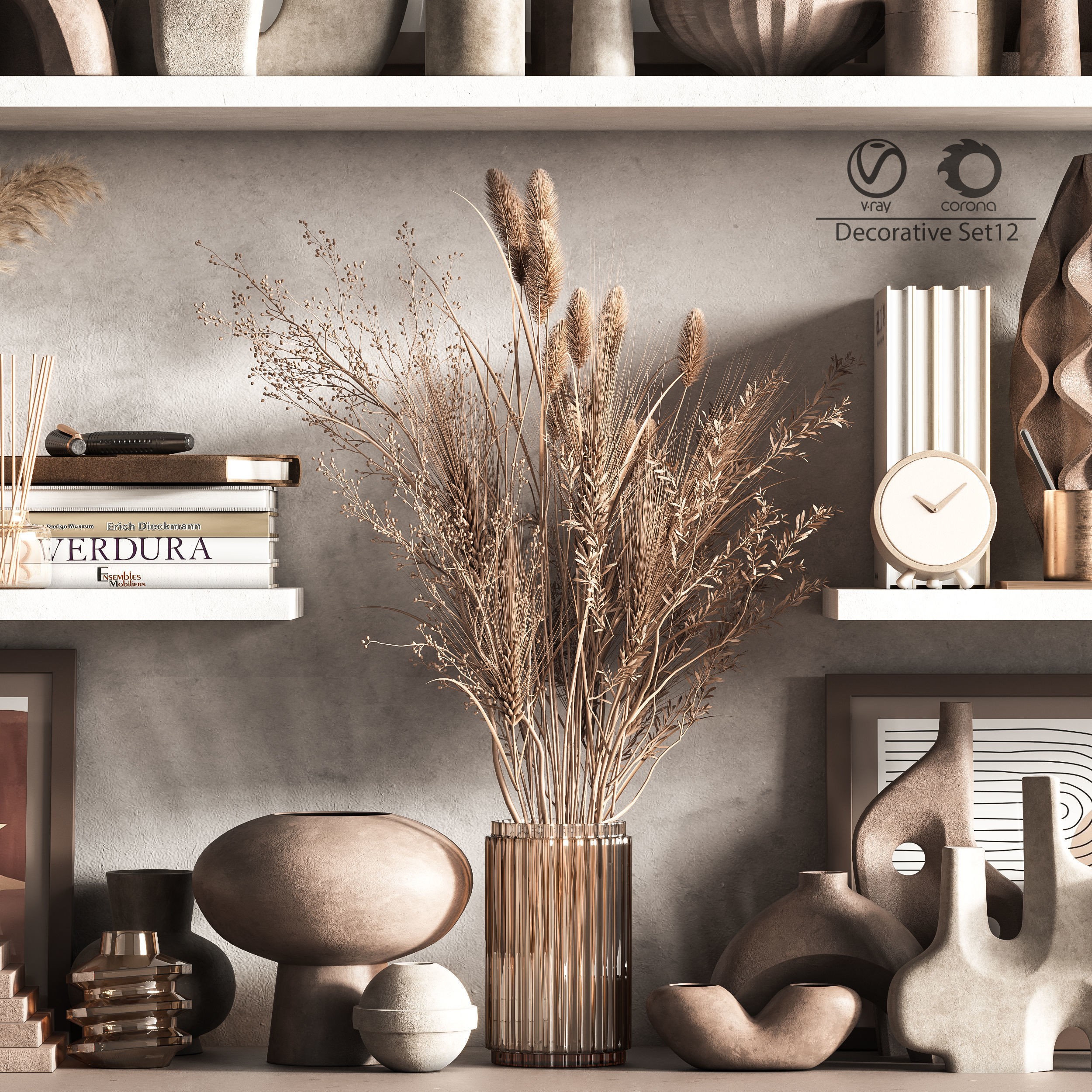 Decorative Set 12 - PBR Game-Ready 3D Model - View 5