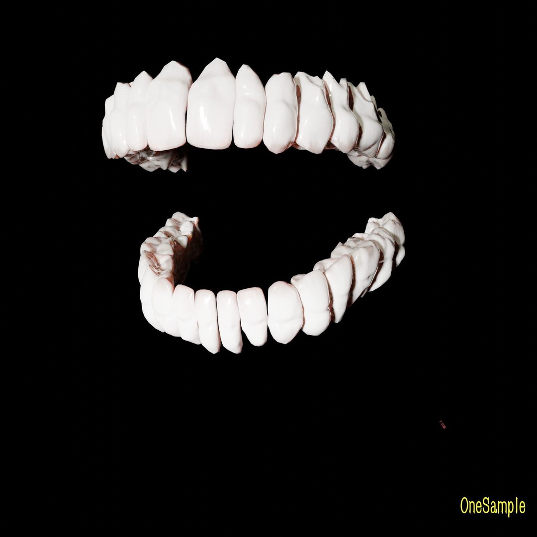 Mouth with Braces 3D Model – Low Poly Rigged Character Asset, Blender - View 21