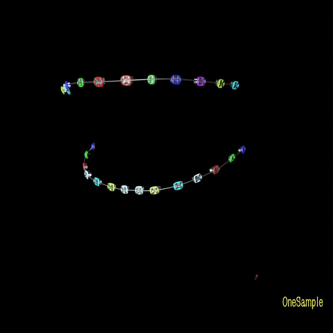Mouth with Braces 3D Model – Low Poly Rigged Character Asset, Blender - View 22