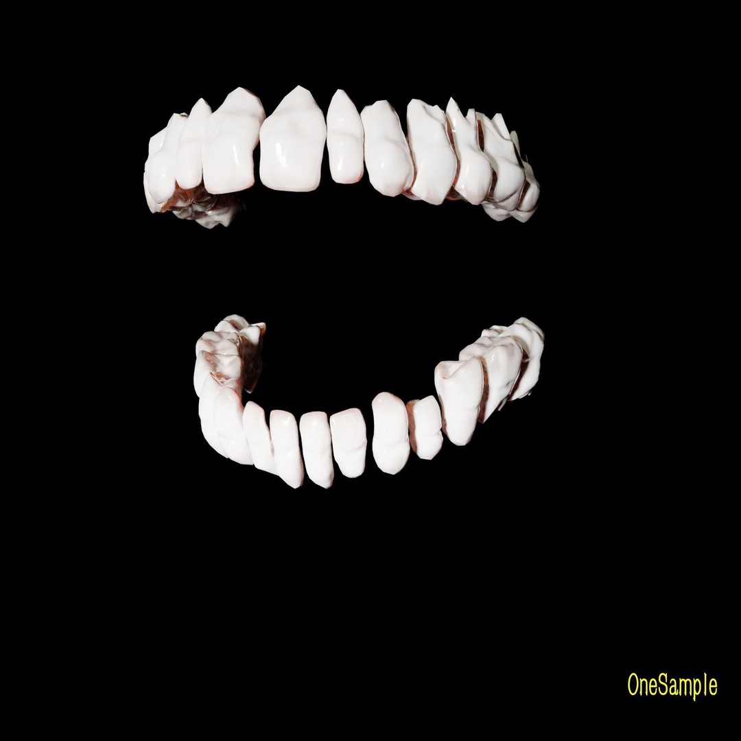 Mouth with Braces 3D Model – Low Poly Rigged Character Asset, Blender - View 23
