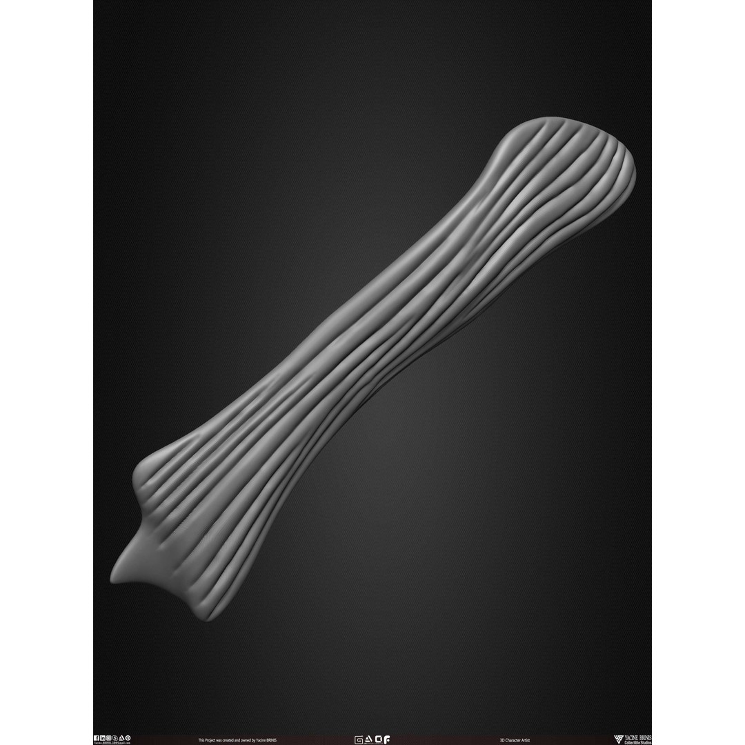 Male Facial Muscle Ecorche 3D Model – Low Poly Character Anatomy, OBJ - View 46