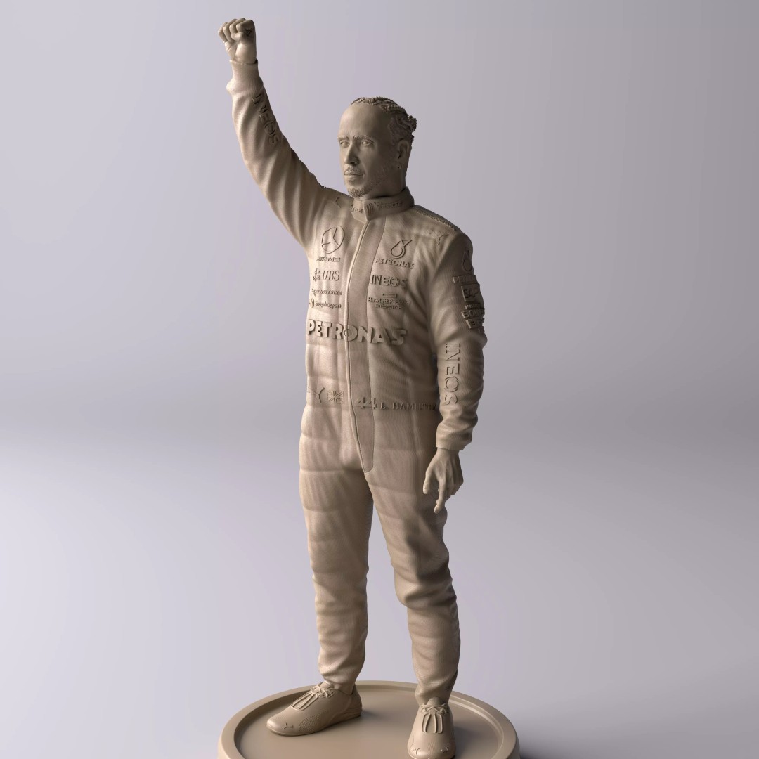 Lewis Hamilton 3D Model – Premium Statue Collectible Figure - View 10