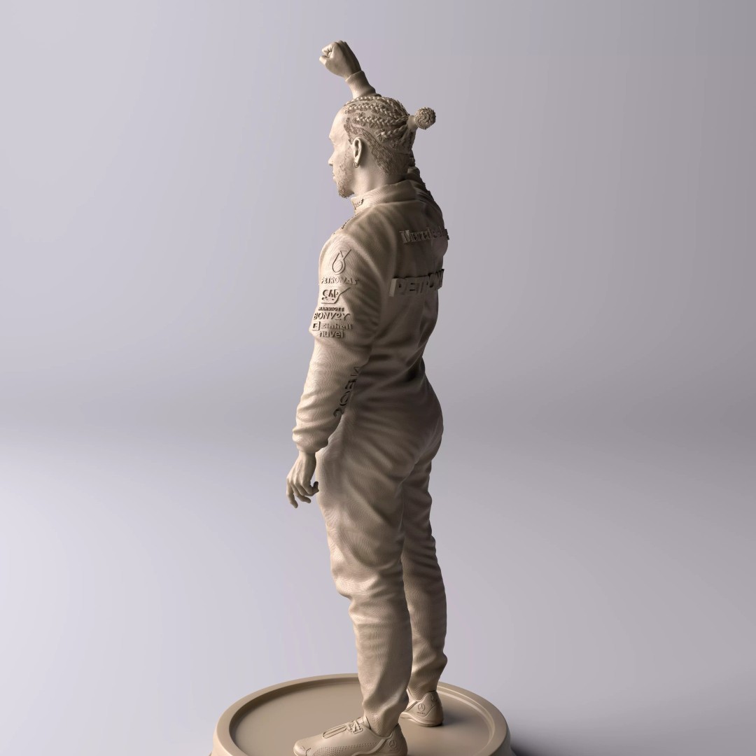 Lewis Hamilton 3D Model – Premium Statue Collectible Figure - View 13