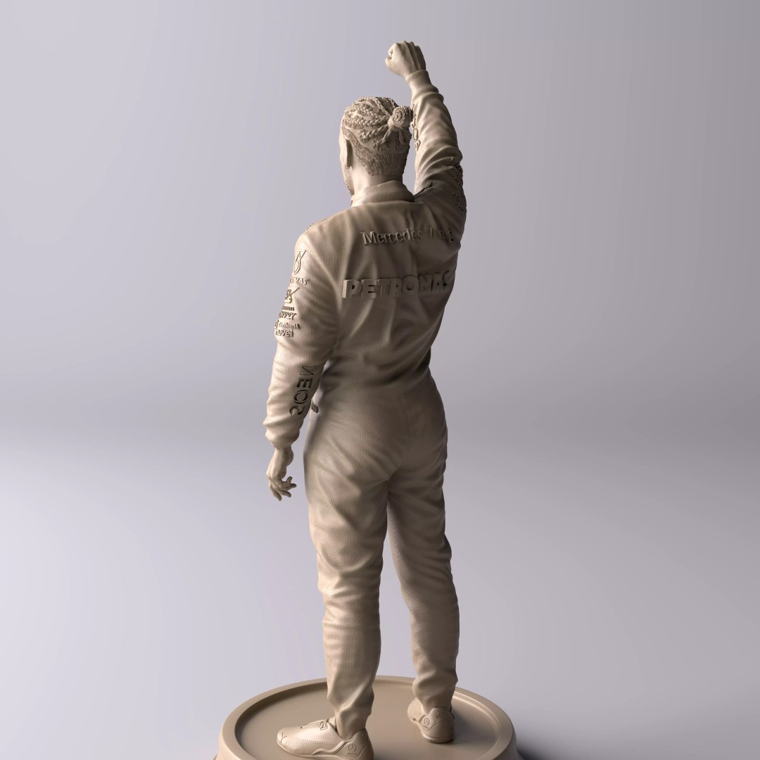 Lewis Hamilton 3D Model – Premium Statue Collectible Figure - View 14