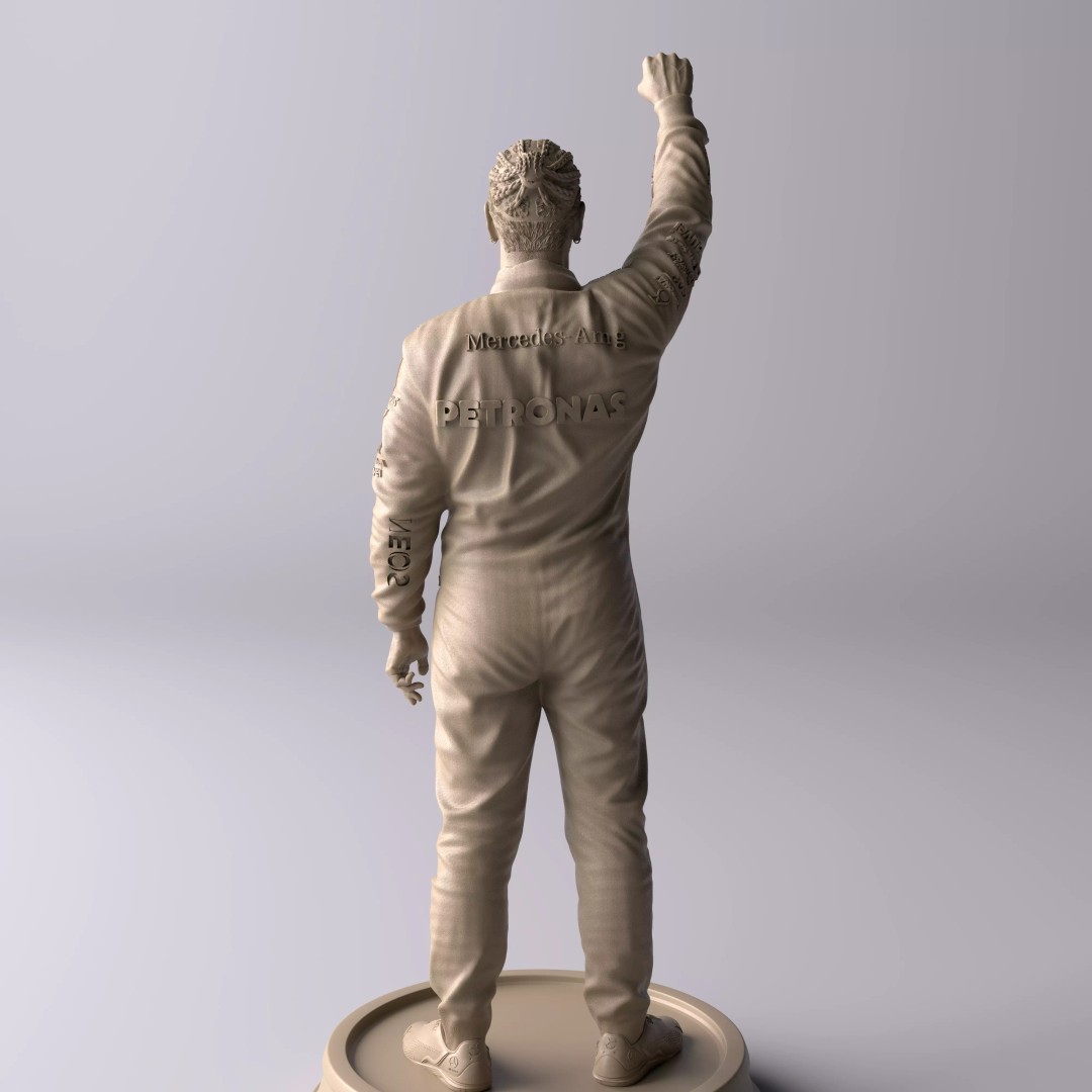 Lewis Hamilton 3D Model – Premium Statue Collectible Figure - View 15