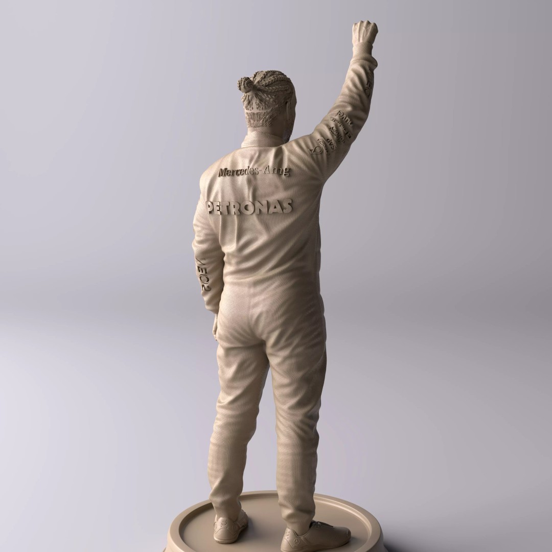 Lewis Hamilton 3D Model – Premium Statue Collectible Figure - View 16