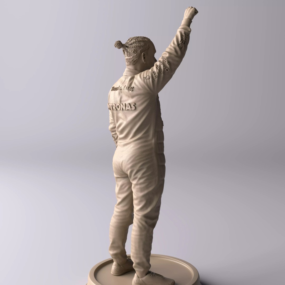 Lewis Hamilton 3D Model – Premium Statue Collectible Figure - View 17