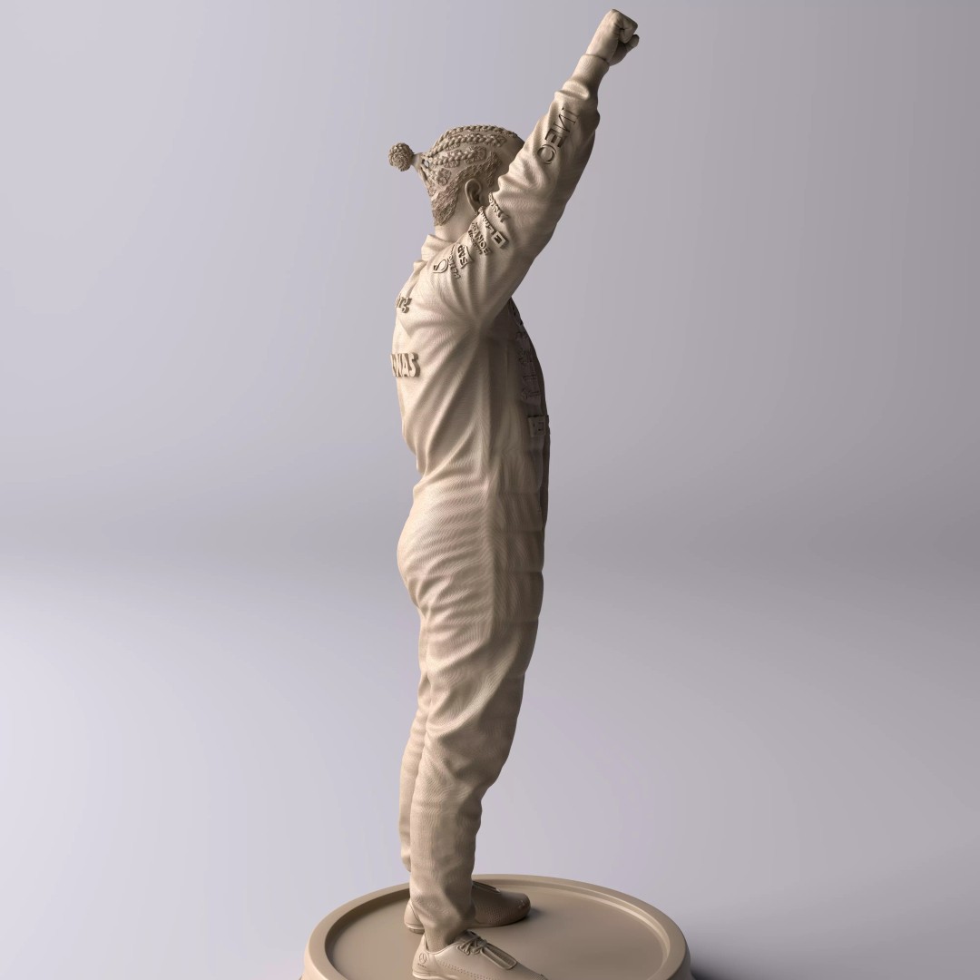 Lewis Hamilton 3D Model – Premium Statue Collectible Figure - View 18