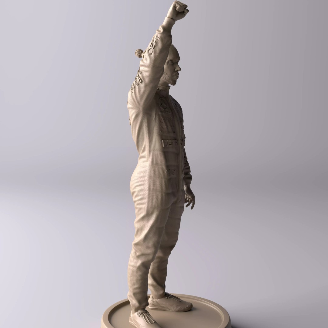 Lewis Hamilton 3D Model – Premium Statue Collectible Figure - View 19