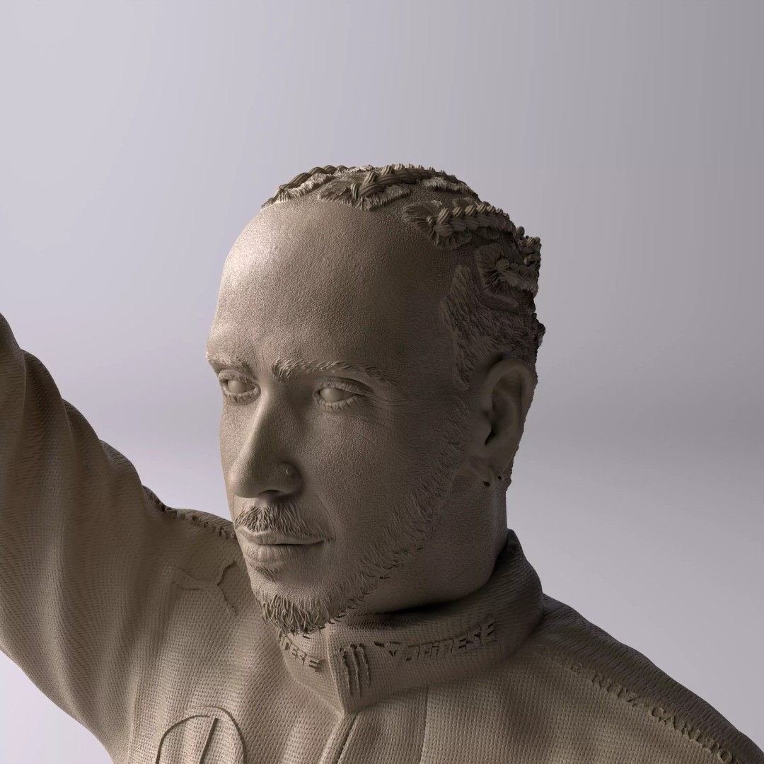 Lewis Hamilton 3D Model – Premium Statue Collectible Figure - View 5