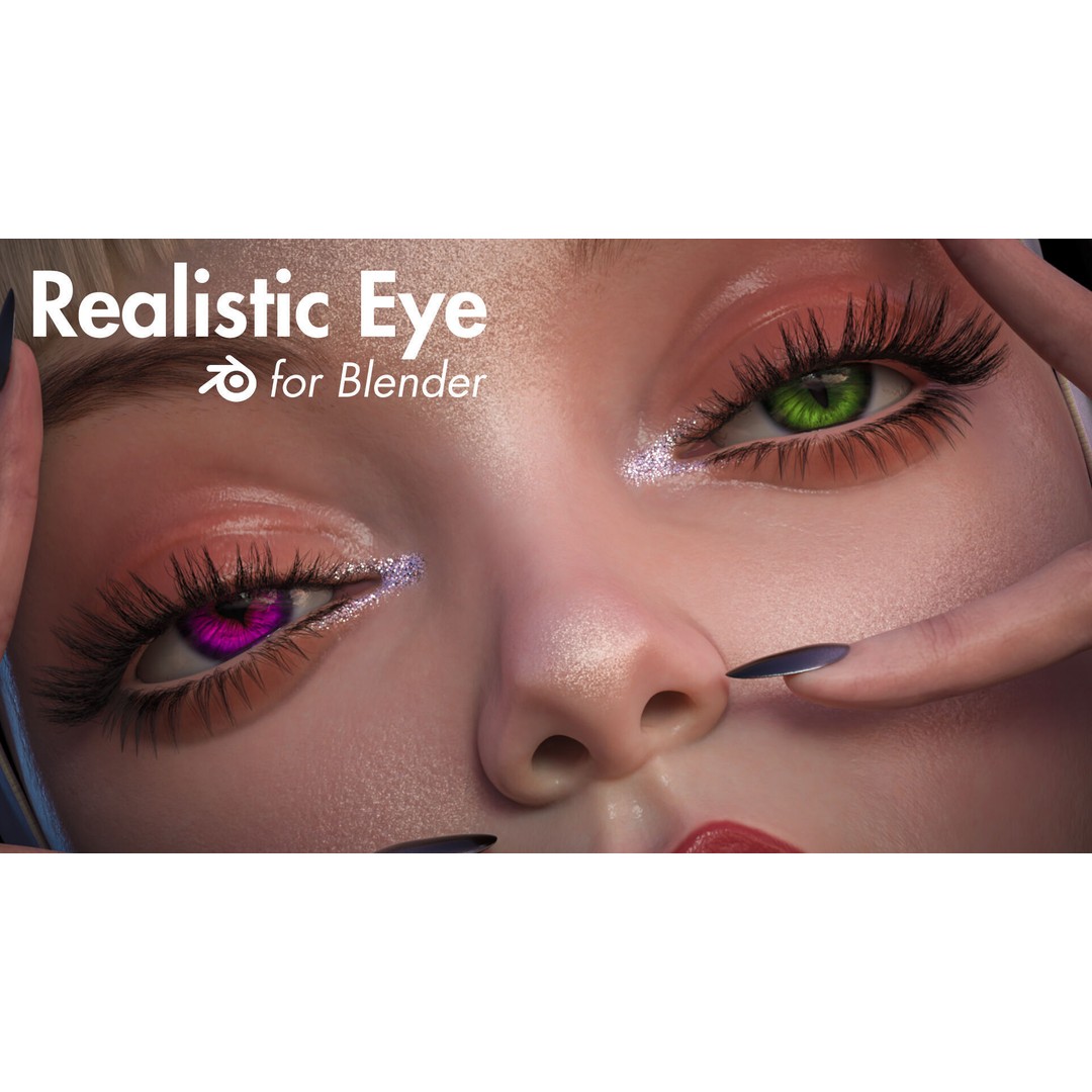 Realistic Eye 3D Model – Customizable Character Asset for Blender - View 3