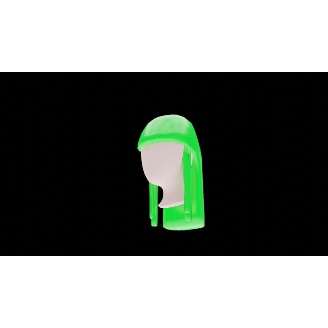 Base Haircuts 3D Model – Low Poly Stylized Haircuts for Character Design - View 28