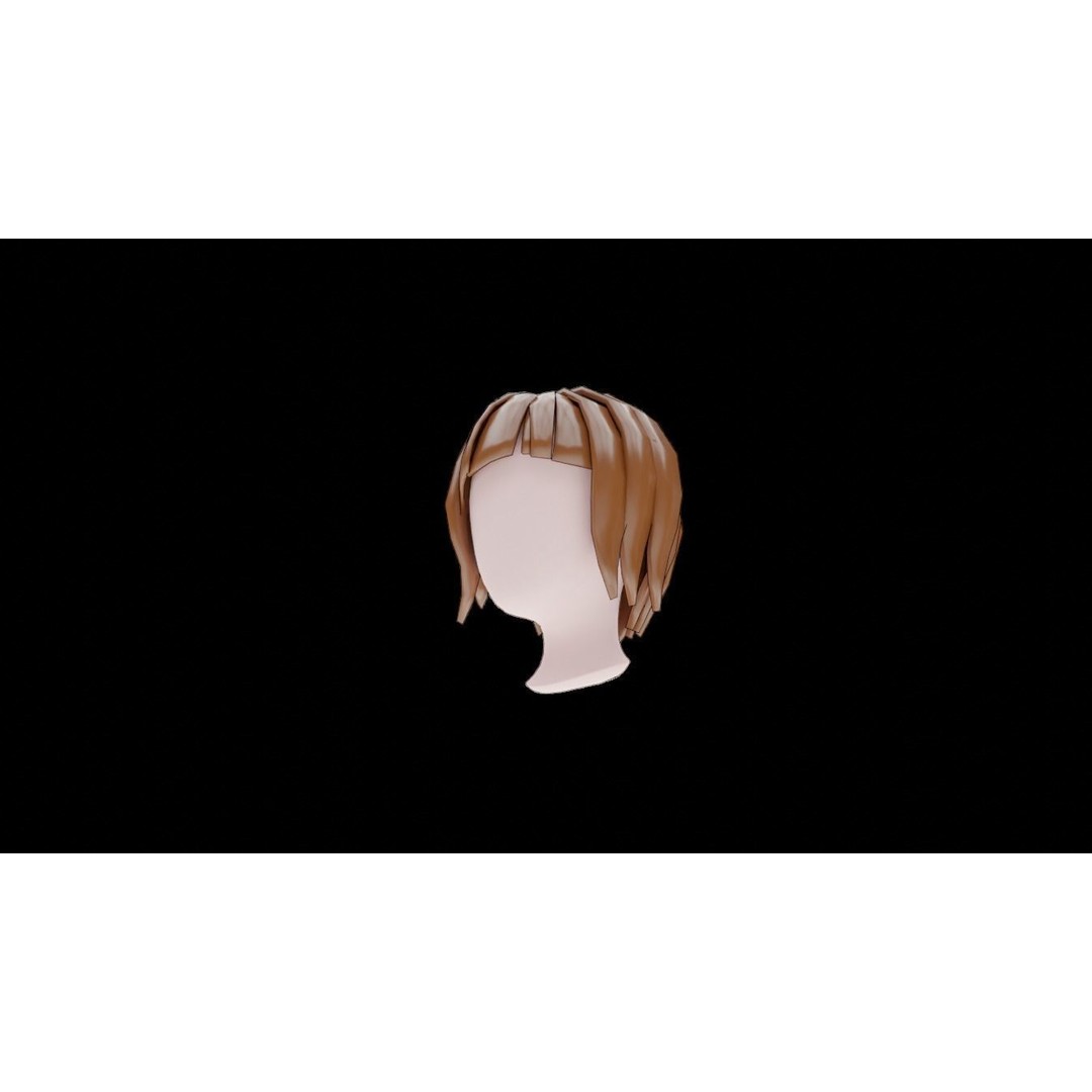 Base Haircuts 3D Model – Low Poly Stylized Haircuts for Character Design - View 31