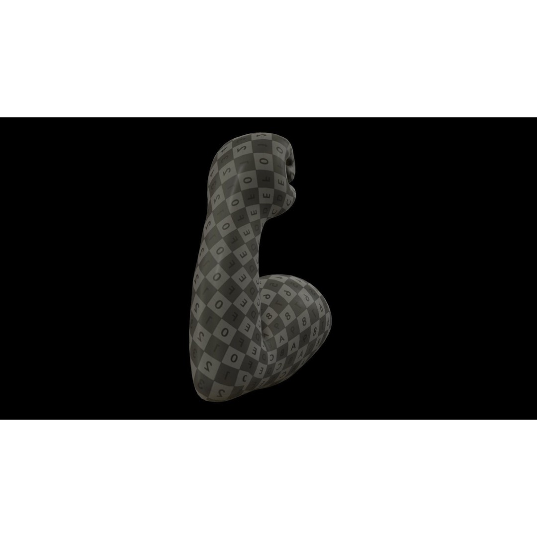 Emoji Hand Flexed Biceps 3D Model – Low Poly Character Asset, FBX - View 6