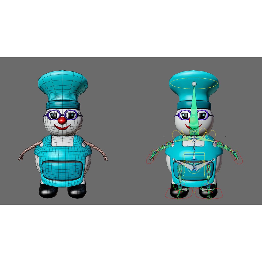 Funny Snowmen 3D Model – Low Poly Character Set, Game Ready, FBX - View 31