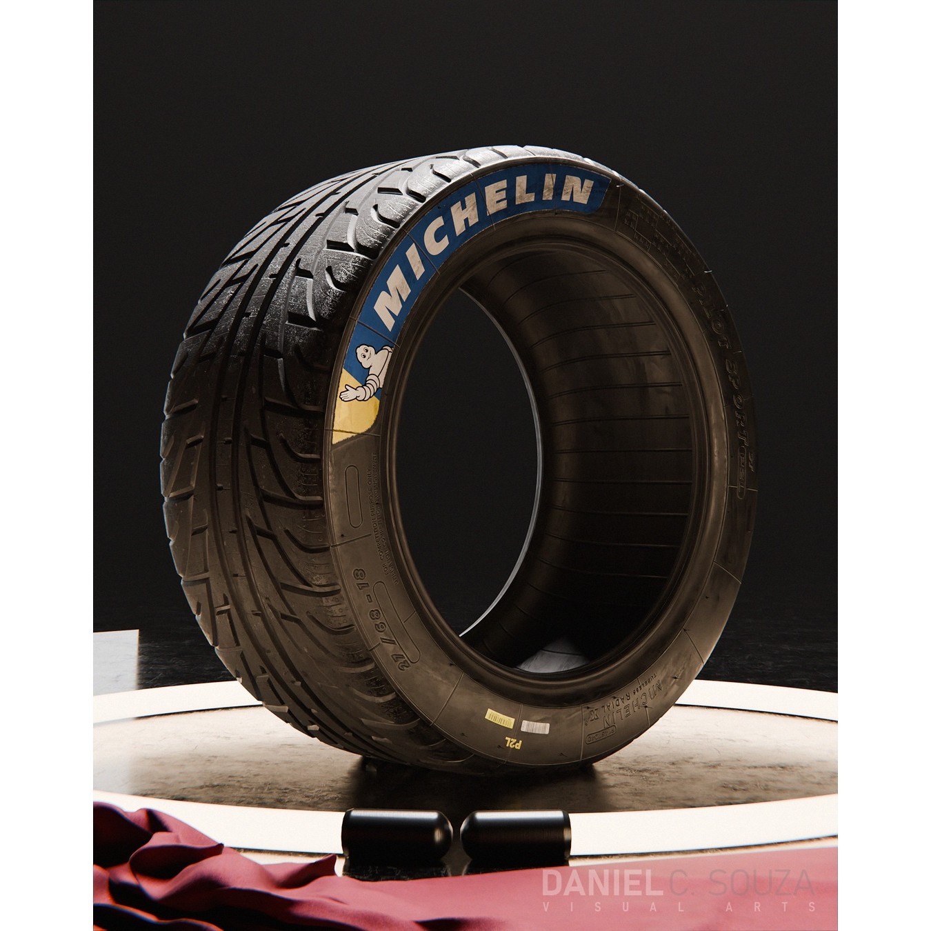 Michelin Pilot Sport GT P2L Tire - High Detailed 3D Model