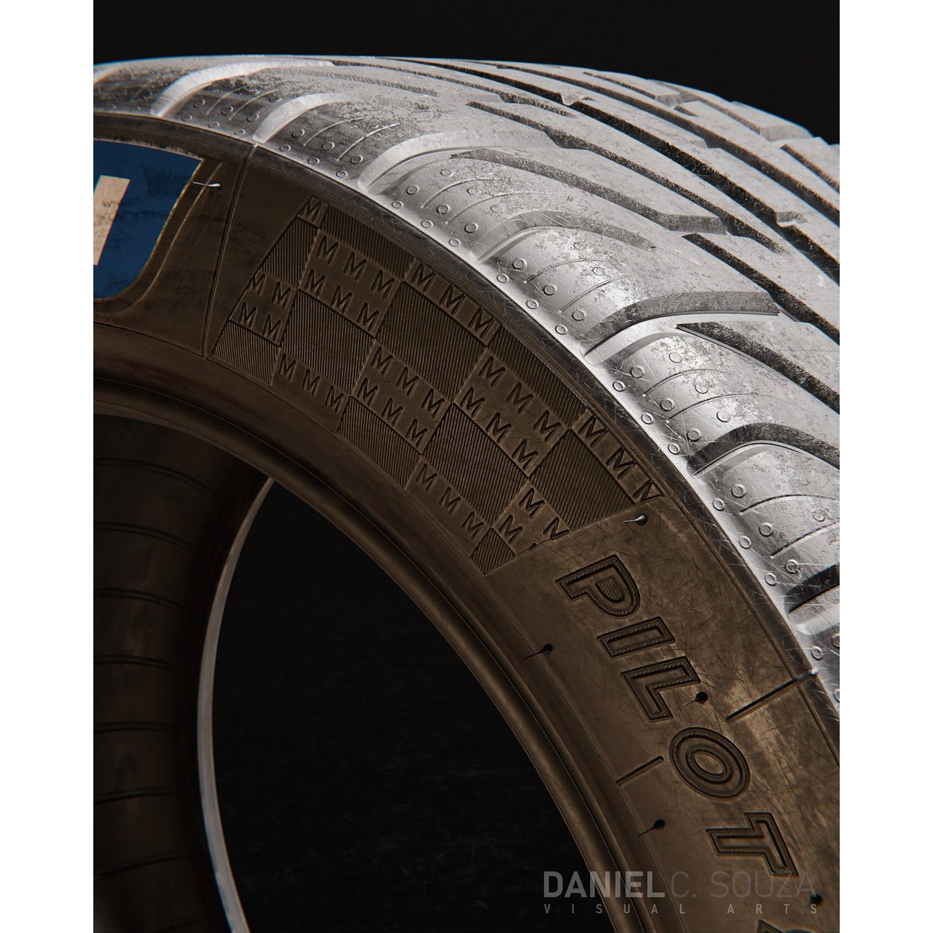 Michelin Pilot Sport GT P2L Tire - High Detailed 3D Model - View 10