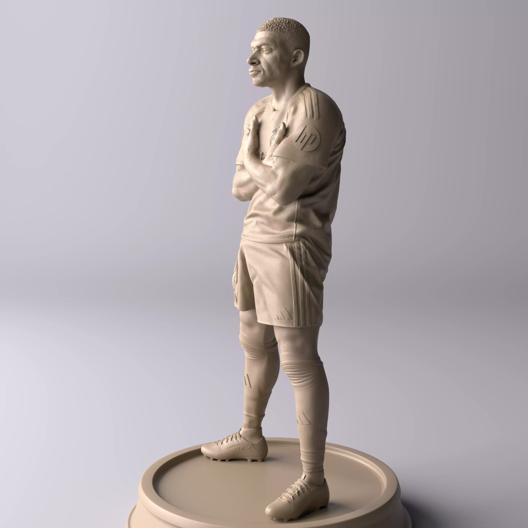 Kylian Mbappé Celebration 3D Model – Premium Statue for Collectors - View 10