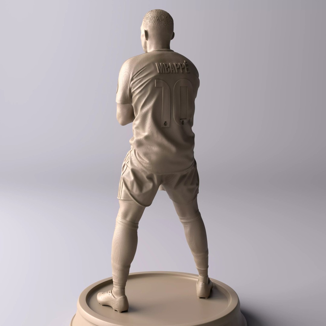 Kylian Mbappé Celebration 3D Model – Premium Statue for Collectors - View 13