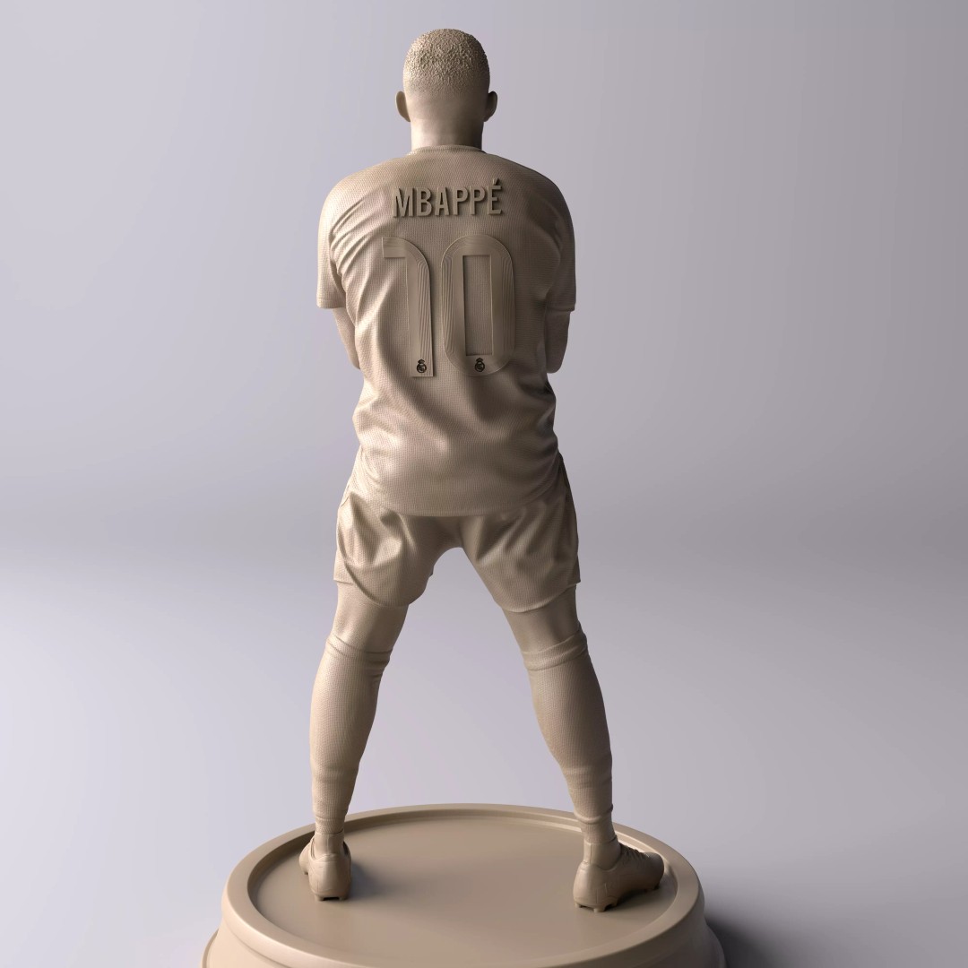 Kylian Mbappé Celebration 3D Model – Premium Statue for Collectors - View 14